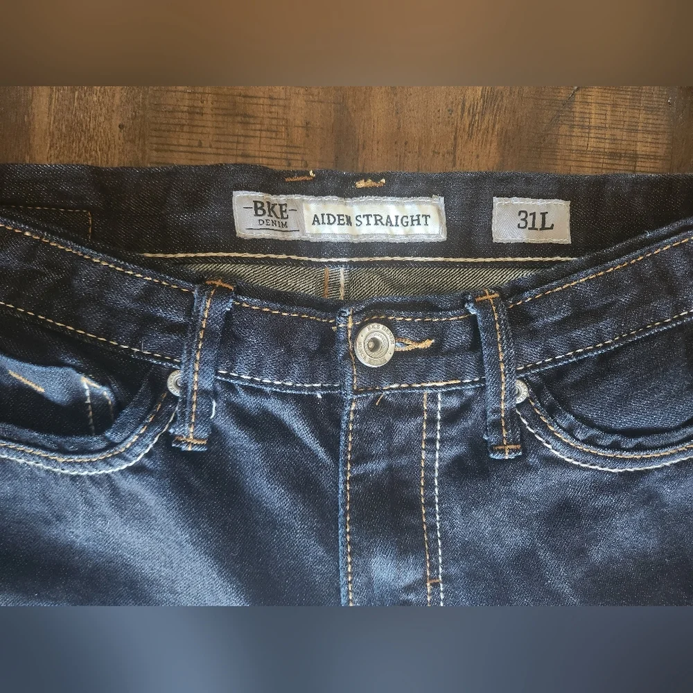 Men's BKE Dark Wash Aiden‎ Straight 31L Jeans